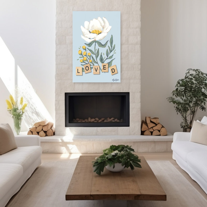 Art floral printanier Happy Flower, H 48 po x l 32 po