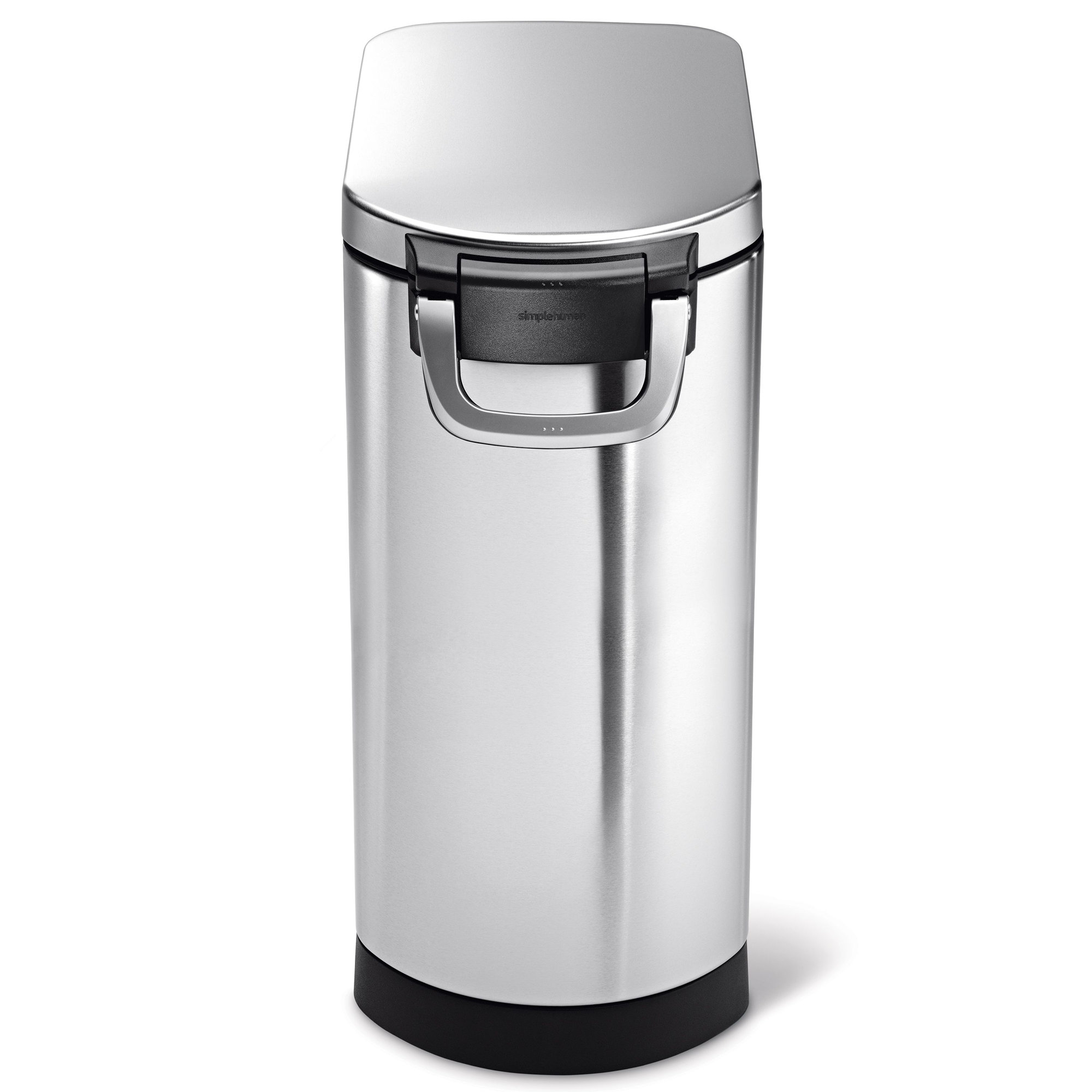 simplehuman Pet Food Storage Container Stainless Steel for Dog Food, Cat Food, and Bird Feed, Brushed, Extra Large