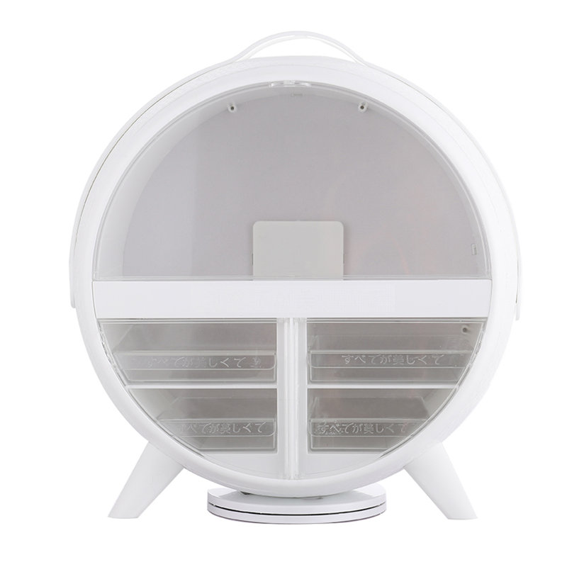 Neymar Plastic 4 Compartment Makeup Organiser, White