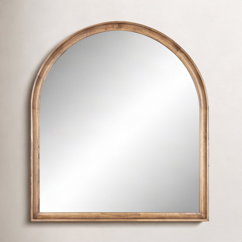 Branwell Wood Mirror, 36" x 32", Rustic Brown