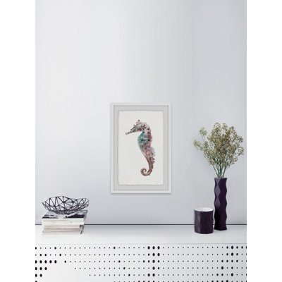 Aj «Lone Seahorse», reproduction sur papier encadrée