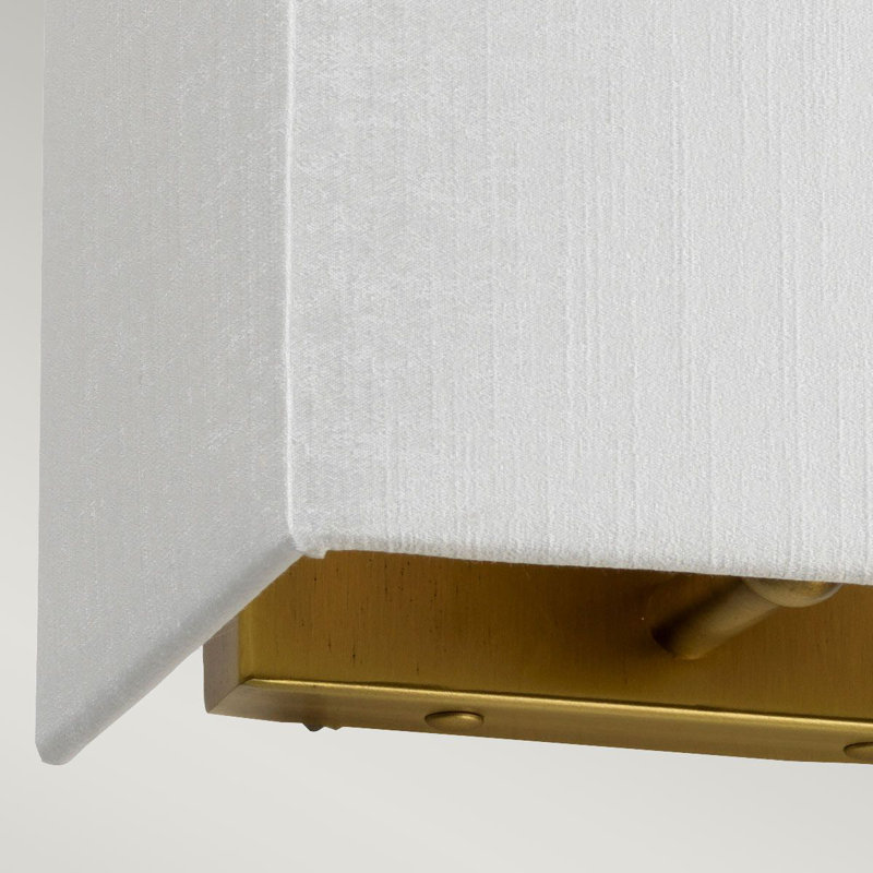 Zanders Chrome Flush Mounted Sconce, 23cm H x 38cm W x 12.8cm D, Aged Brass