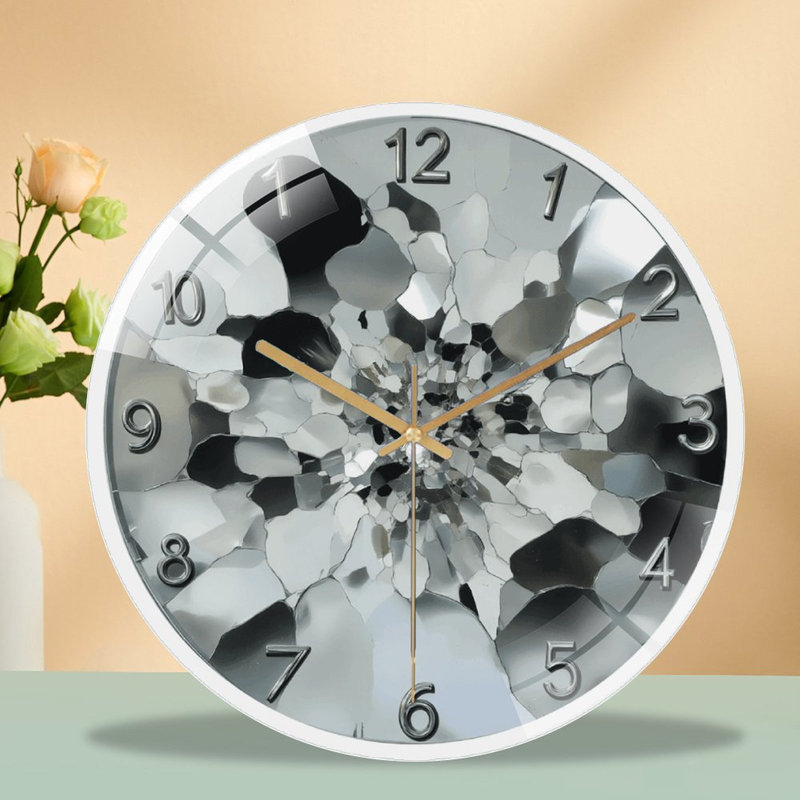 Horloge murale en miroir 12 po