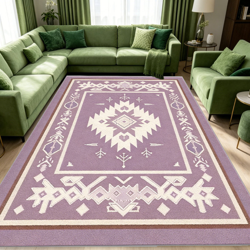 LilacRug   area rugs for Living Room, Soft and Comfortable, Suitable for all seasons, easy to maintain, machine washable Indoor floor mat, Under Table Farmhouse suitable for Bedroom, Dining Room, Study,  Balcony, Home Decor Patio