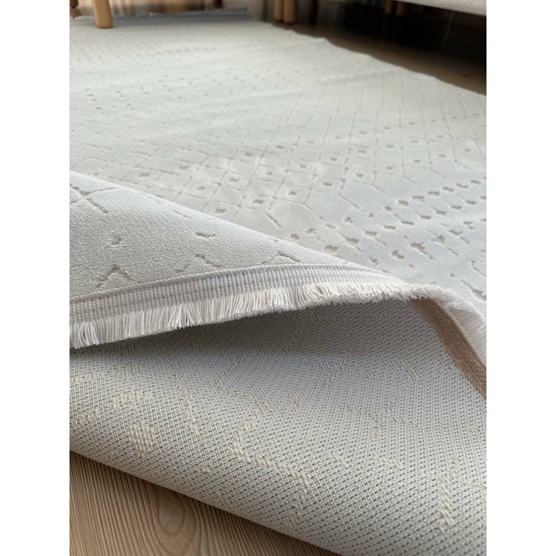 Tapis en coton Tilina avec envers antidérapant, Rectangle 6 pi 7 po x 9 pi 6 po
