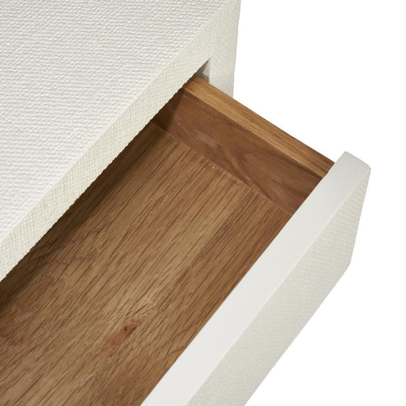 Livia 1 - Drawer Nightstand, Natural White/Antique Brass
