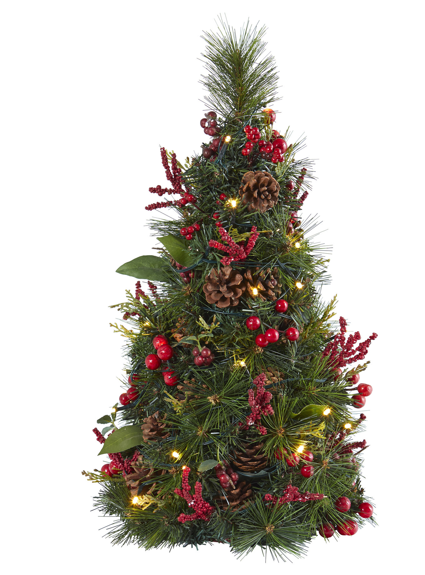 The Holiday Aisle® 2' Green Pine Artificial Christmas Tree with 35 ...