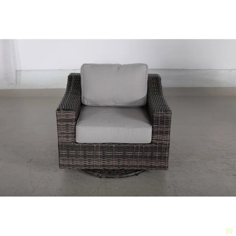 Ensemble de canapé de patio en osier 6 pièces avec coussins entièrement assemblé