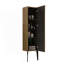 Armoire de salle de bain rayée, armoire de rangement autoportante, armoire de salon