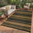 Outdoor Rug Waterproof Reversible Plastic Straw Rug, Modern Striped Camping Rug for Patio, UV-Resistant Outside Mat for Porch, Deck, Backyard-10020546