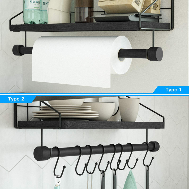 Bearl Floating Shelf, Black