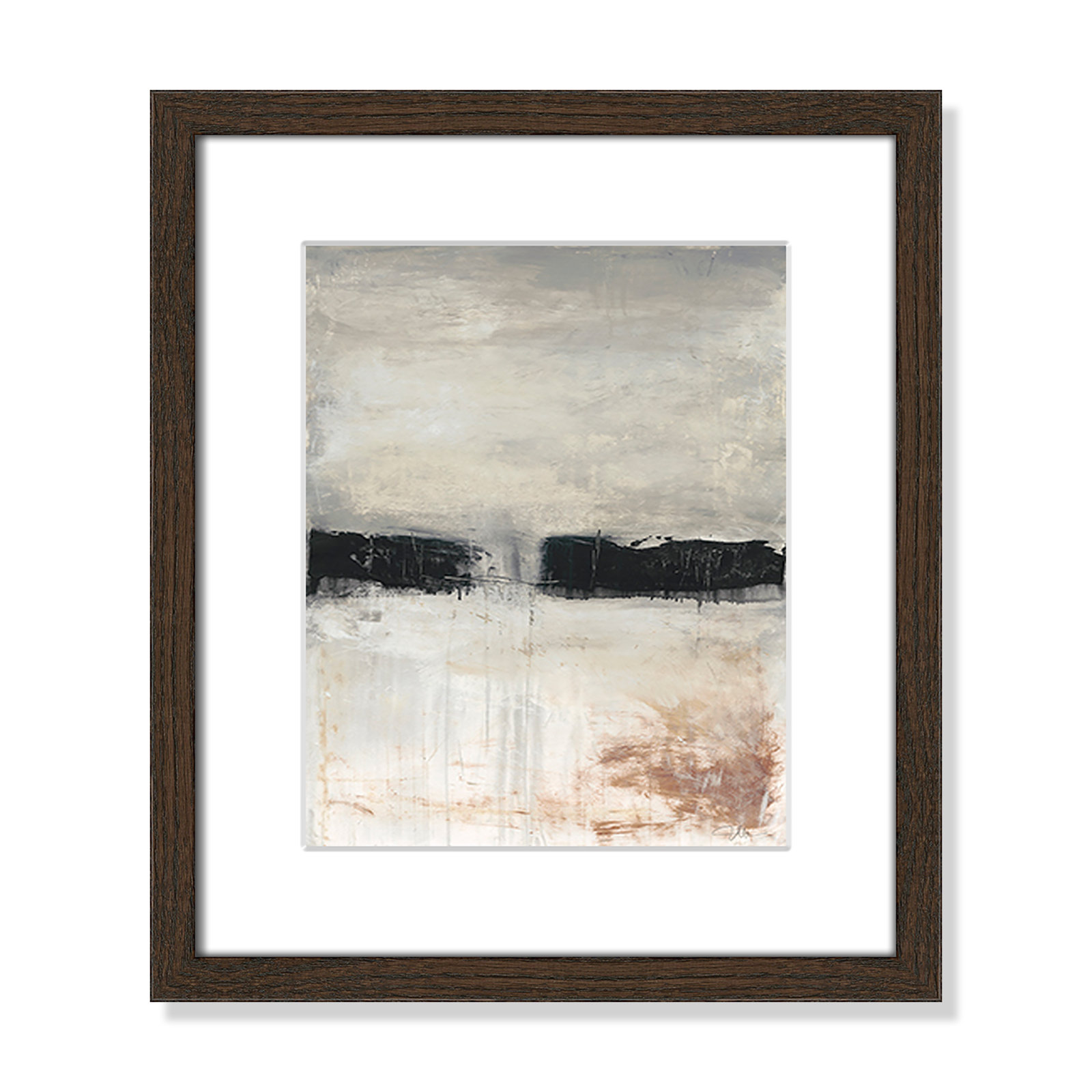 Autumn in the Dark Forrest Autumn in the Dark Forest Print, 15" H x 13" W x 0.75" D, Walnut Framed
