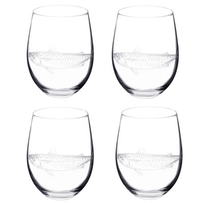 18 oz. Fish Stemless Wine Glass