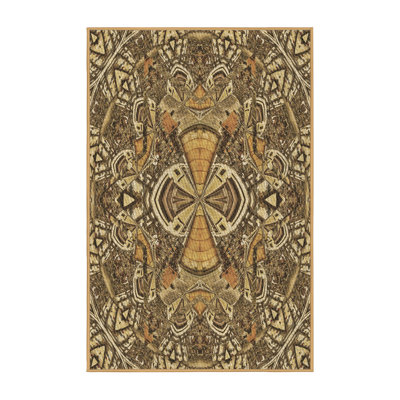 Tapis brun en laine