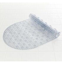 Wayfair Basics Brunton Rectangle Plastic/Vinyl Non-Slip Polka Dots Shower Mat Wayfair Basics