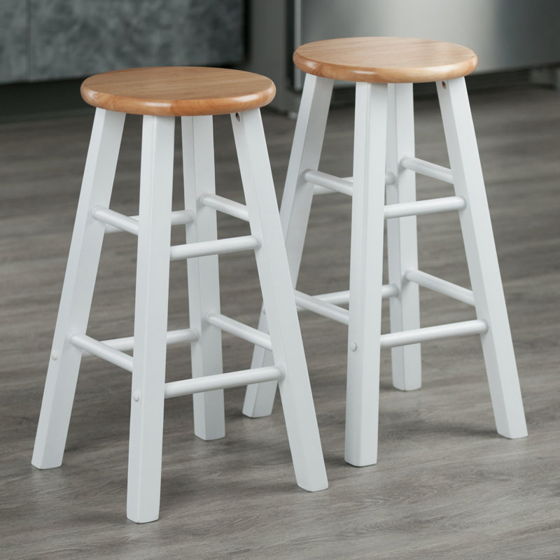 Tabouret de bar Azaya, White, Petit tabouret (assise à 23,86 po de hauteur), 2