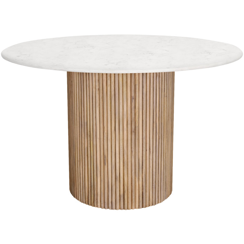 Oakhill 47" Genuine Marble Pedestal Dining Table