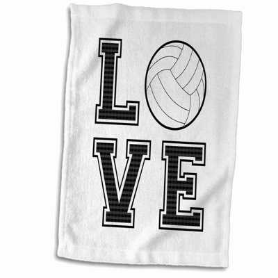 LoveVolley 3D Rose Print Hand Towel - 15x22