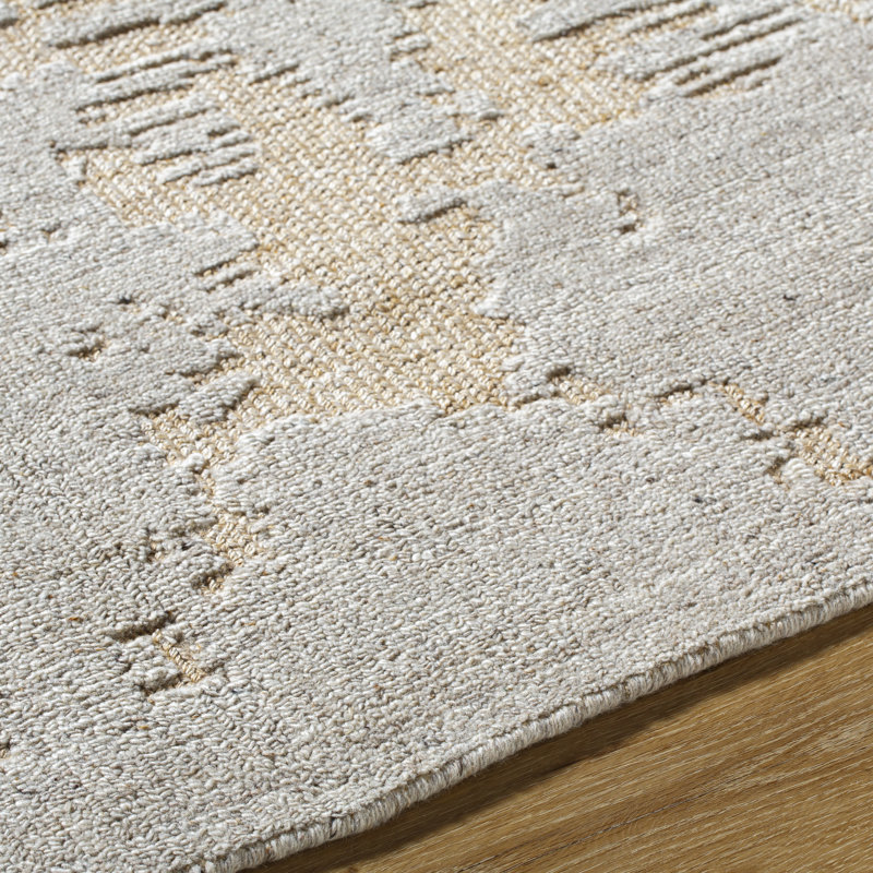 Niran Hand Knotted Abstract Indoor Rug, Rectangle 9' x 12'