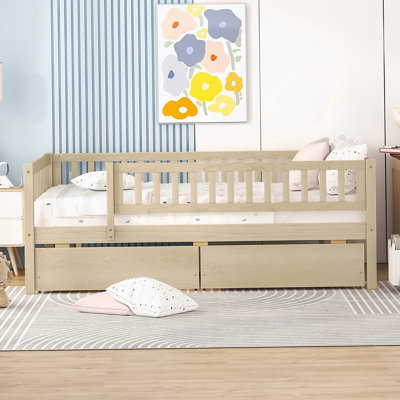 Daybed Wood Bed With Two Drawers