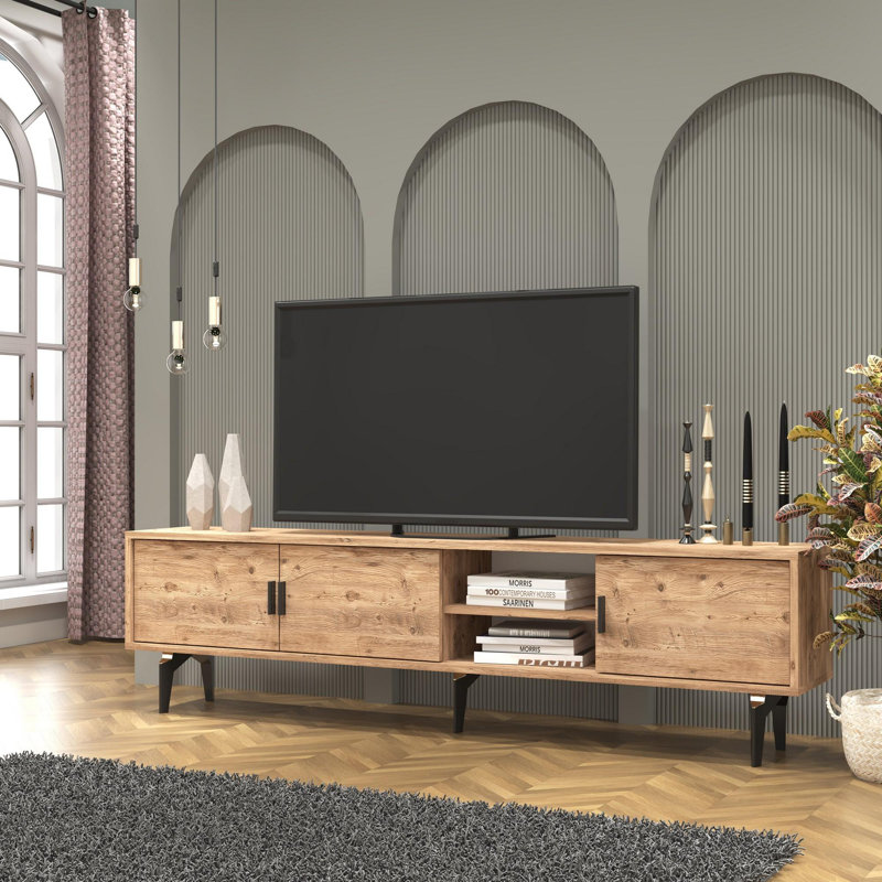 Calesha TV Stand for TVs up to 65", Atlantic Pine