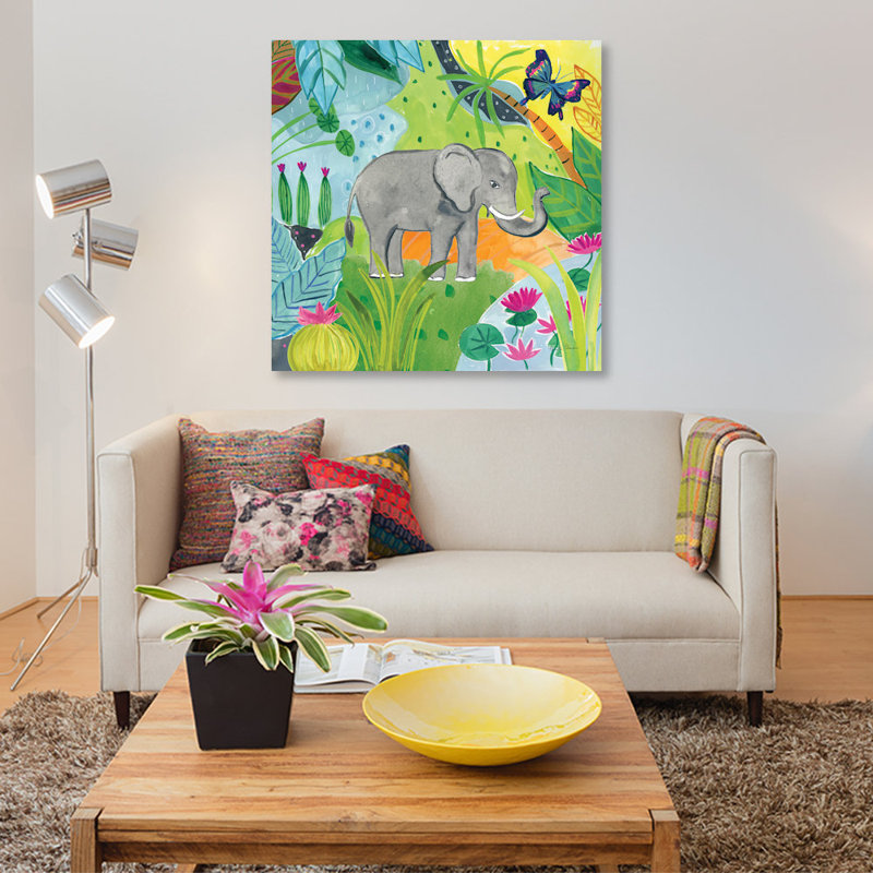 «The Big Jungle I», reproduction sur toile, H 37 po x l 37 po x P 1,5 po, Toile tendue, Pas de tapis