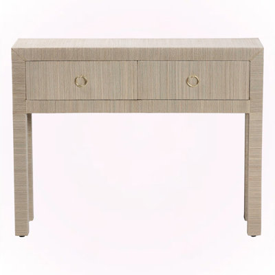 Harumi 2-Drawer Console Table in Grasscloth