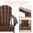 HDPE Folding Outdoor Adirondack Chair With Cup Holder (Set Of 2)-1941412809