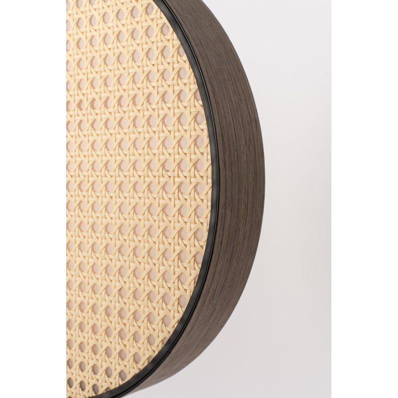 Sien 45'' Black Iron Tripod Floor Lamp with Rattan Shade