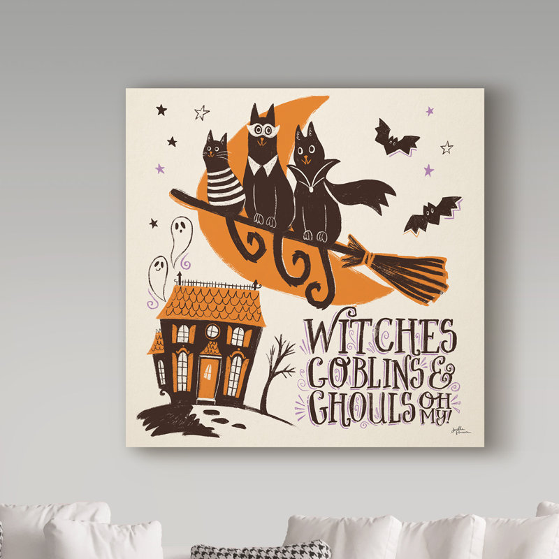 «Spooktacular II» par Janelle Penner, reproduction d'art graphique sur toile, H 18 po x l 18 po x P 2 po