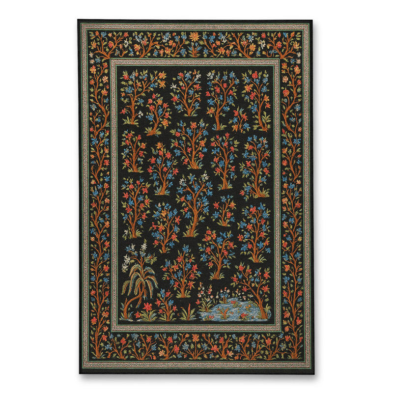 Tapis noir Mosso, 2'6" x 4'11"
