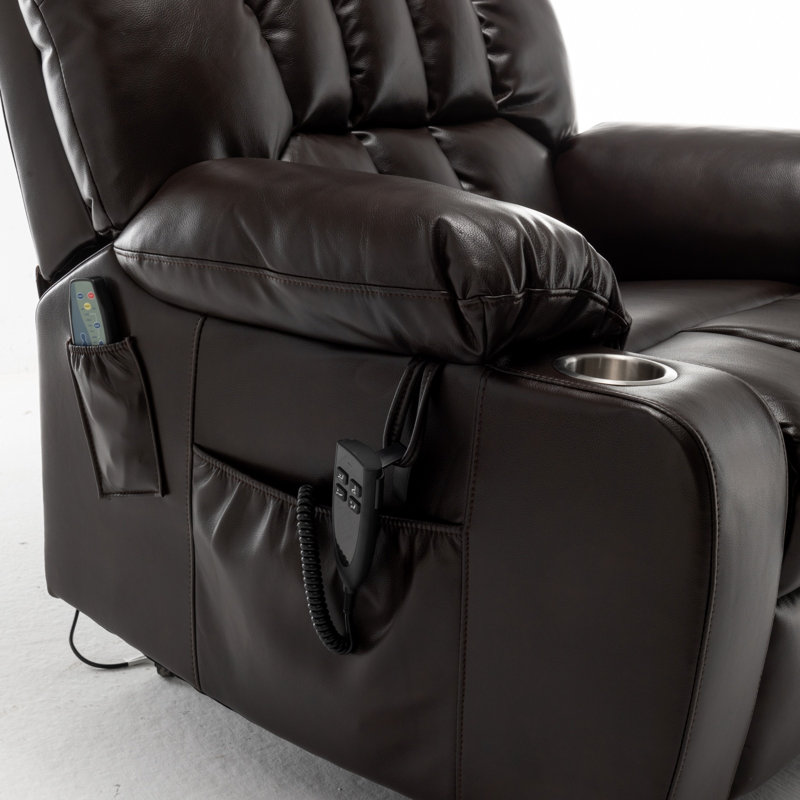 Lift Chair For Big And Tall With High Density Foam, Heat, Massage, And Silent Motor For Comfortable Seating And Easy Standing, Recliner