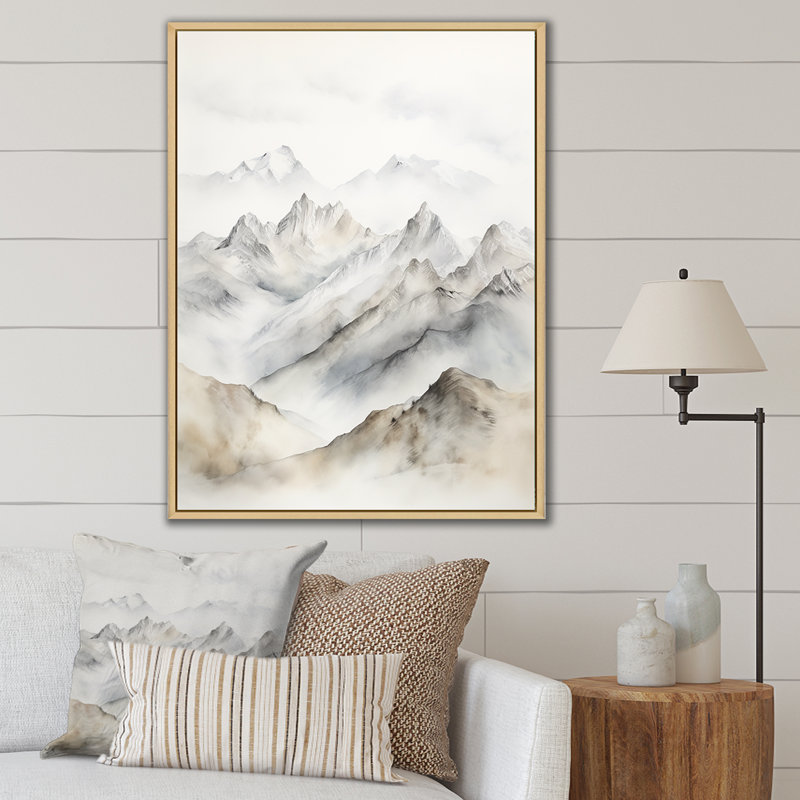 Mountain Silent Beauty IV, Cadre naturel flottant, H 44 po x l 34 po x P 1,5 po