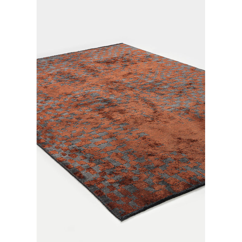 Rashell Rectangle Abstract Cotton and Viscose Indoor / Outdoor Area Rug, Rectangle 5'3" x 7'6"