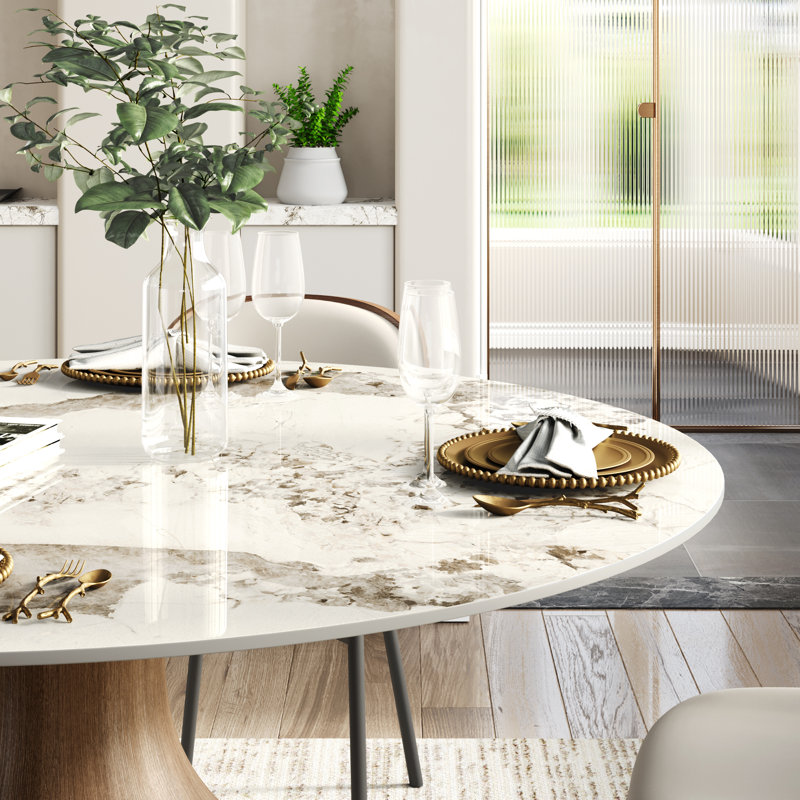 Table de salle à manger Otelia Farmhouse, Pandora, 29.52"H x 53.15"L x 53.15"W