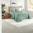 Reversible Microfiber Bedding Set Seafoam Medallion Design