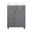 Meuble-lavabo 24 po avec lavabo en céramique, 2 tiroirs, 1 porte à fermeture en douceur-1238343380