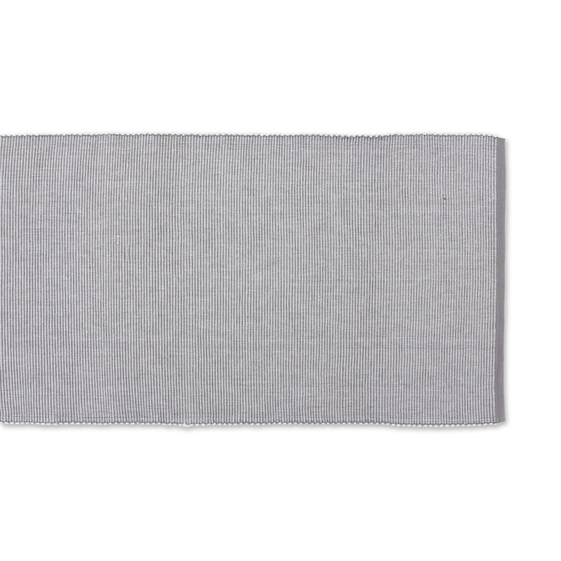 100% Cotton Table Runner, Gray, 108" x 13"