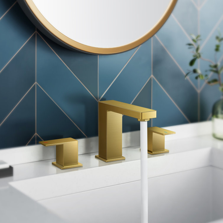 Widespread 2-handle Bathroom Faucet with Drain Assembly