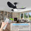 Ventilateur de plafond 32 pouces à 3 pales avec ensemble d'éclairage et télécommande, 3 lumières DEL, moteur à courant continu silencieux à 6 vitesses, minuterie