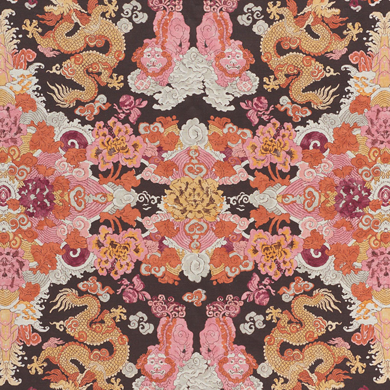 Tissu Magic Mountain Dragon, Aubergine