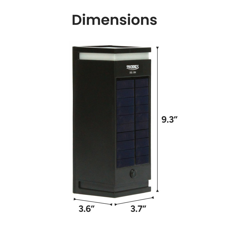 Outdoor Solar 1-Direction LED Wall Sconce