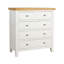 Easton Fully Assembled Painted Solid Wood with Oak Veneer 5 Drawer Chest Storage Unit-106321105