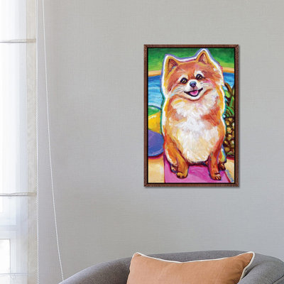 Poolside Pomeranian Pup by Robert Phelps - Gallery-Wrapped Canvas Giclée on Canvas