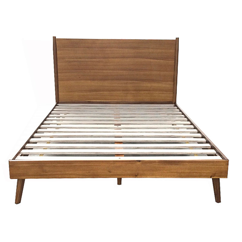  Lit plateforme en bois massif, cadre de lit Mid-Century moderne (grand) , Grand lit