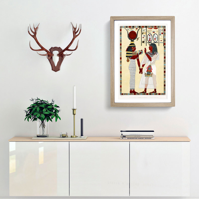 Goddess Isis by G.B. Belzoni - Picture Frame Painting Print, 36cm H x 27cm W x 2cm D, Oak Framed