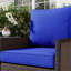 Coussin de chaise de patio et coussin, 4 bleu marine, bleu détente pour l'extérieur pour les chaises, repos confortable