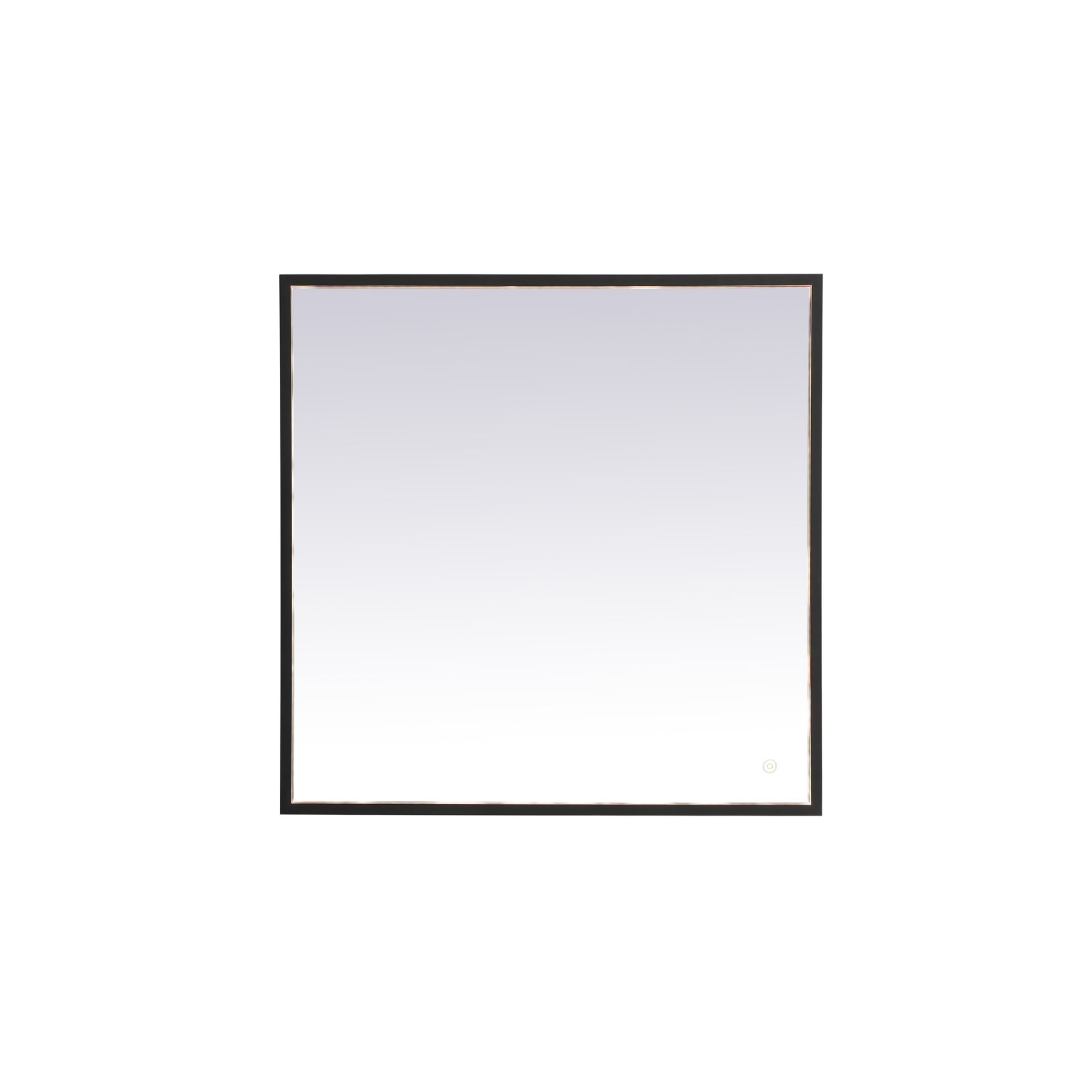Piche Aluminum Mirror, Black, 30" x 30"