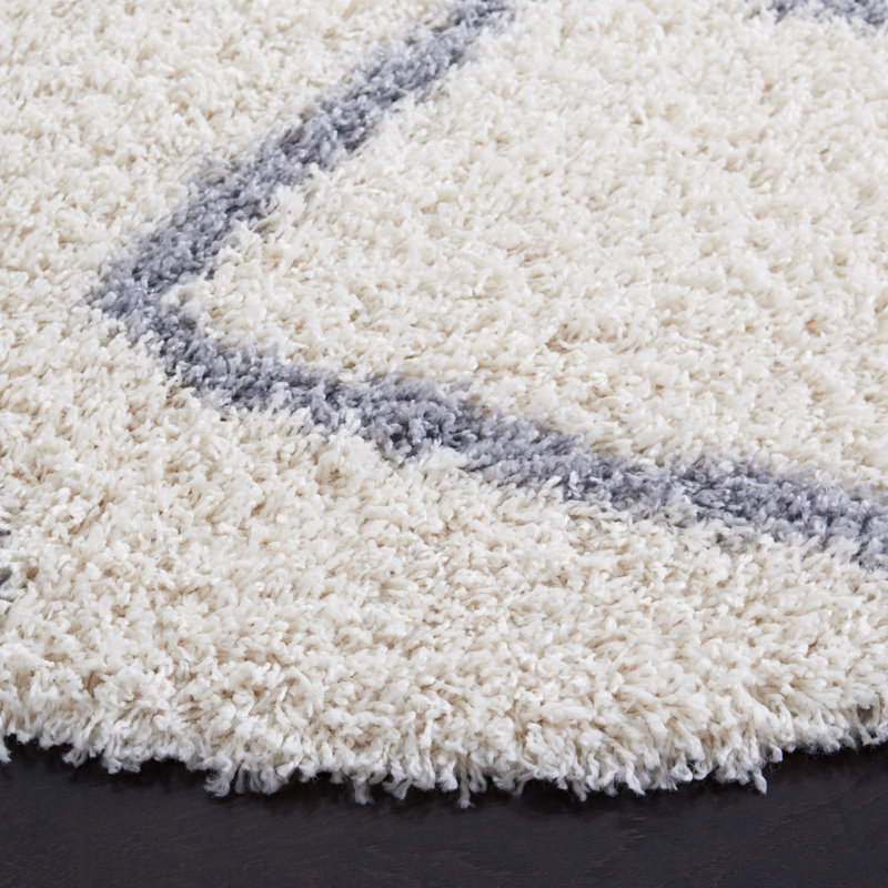Venus Shag 600 Performance Geometric Rug, Round 6'7"