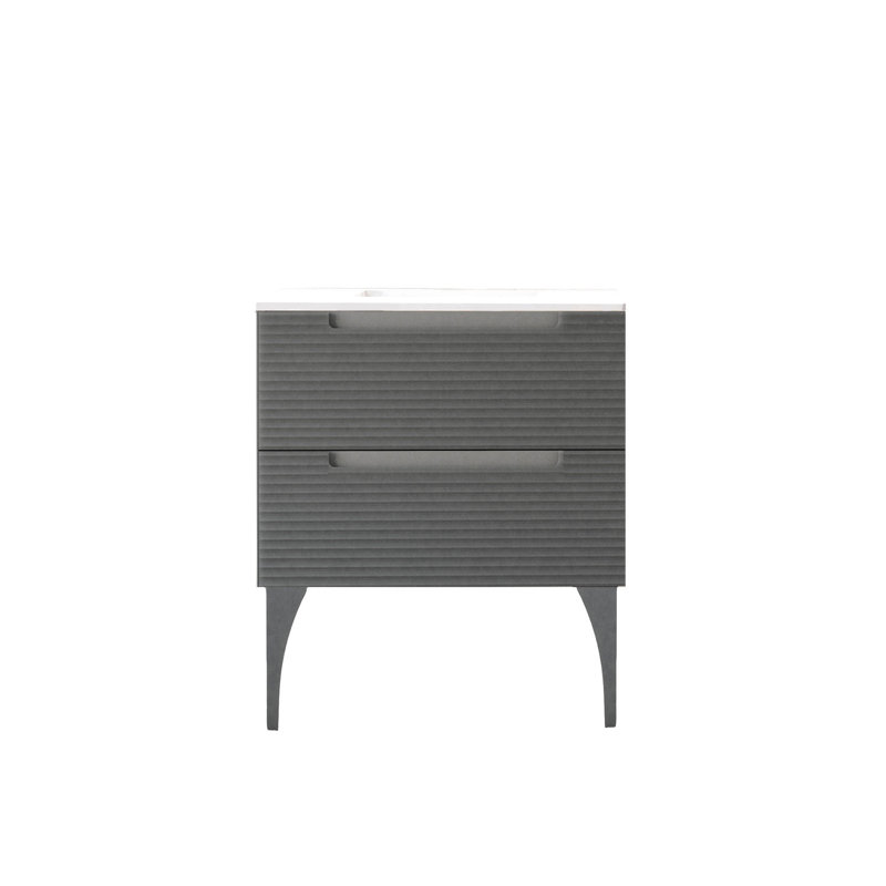 Ensemble de meuble-lavabo simple 32 po Ariyannah, Cendres